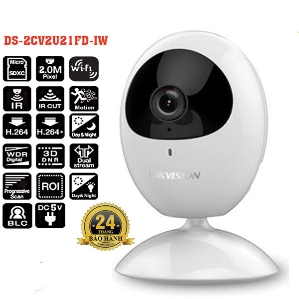 Phân phối Camera IP Cube Wifi 2MP HIKVISION DS-2CV2U21FD-IW