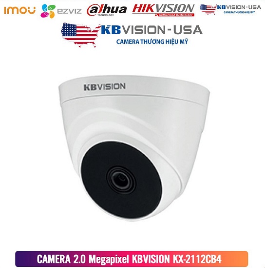 Đại lý phân phối BỘ 3 camera 2.0MP KBVISION (TRONG NHÀ HOẶC NGOÀI TRỜI)