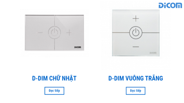 Đại lý phân phối CÔNG TẮC CHIẾT ÁP DICOM HÌNH CHỮ NHẬT