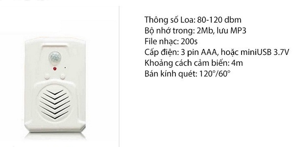 Báo khách 2 chiều phát nhạc MP3 từ thẻ nhớ Darho