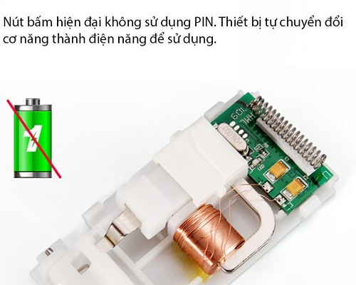 Chuông không dây, không dùng pin Advent FA-681P-W