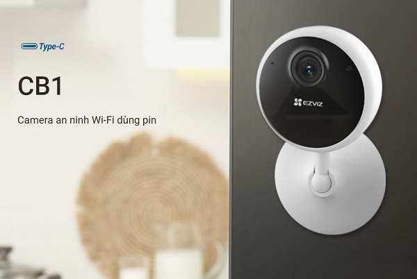 Camera wifi không dây dùng Pin Ezviz CB1 vô cùng tiện lợi