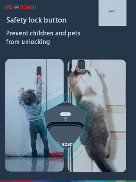 Tự động khóa cửa và phím chốt an toàn của khóa Bosch EL600B