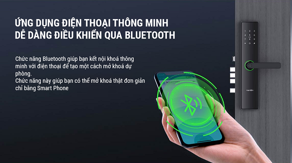 Điều khiển qua bluetooth tiện lợi