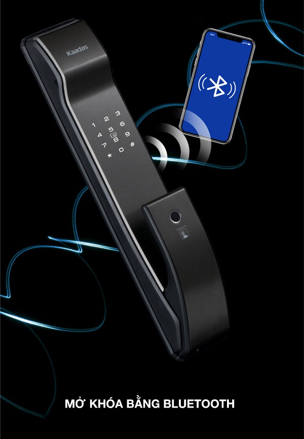 Kết nối với app Kaadas mở khóa dễ dàng