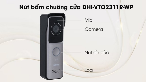 Nút ấn chuông cửa DAHUA DHI-VTO2311R-WP