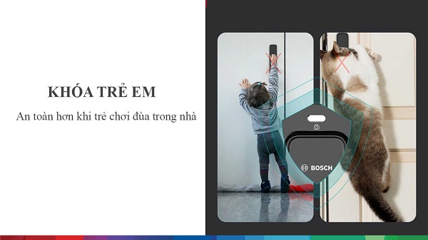 Tính năng khóa an toàn cho trẻ nhỏ