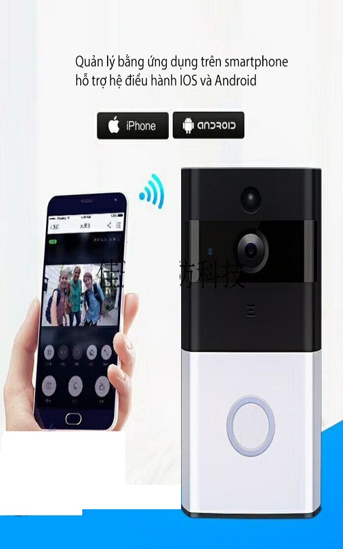 Chuông cửa có hình kết nối với điện thoại thông minh Tosee TSE 68