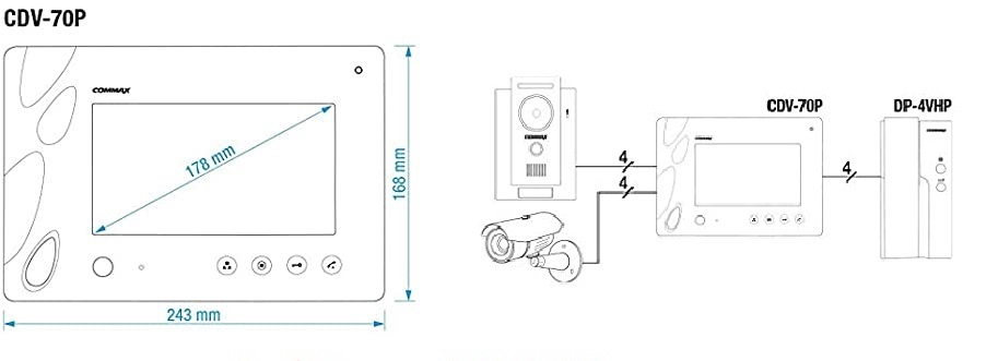 Phân phối Màn hình màu chuông cửa COMMAX CDV-70P giá rẻ