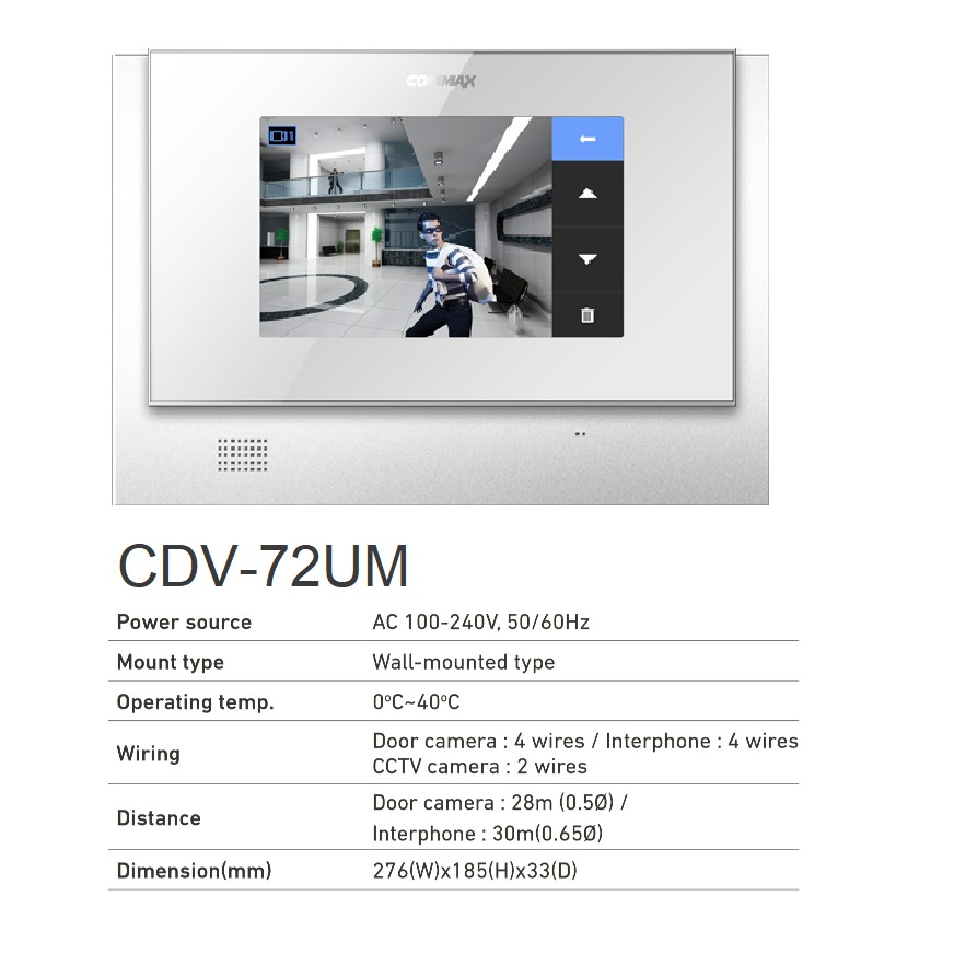 Đại lý phân phối Màn hình chuông cửa Commax CDV-72UM giá rẻ