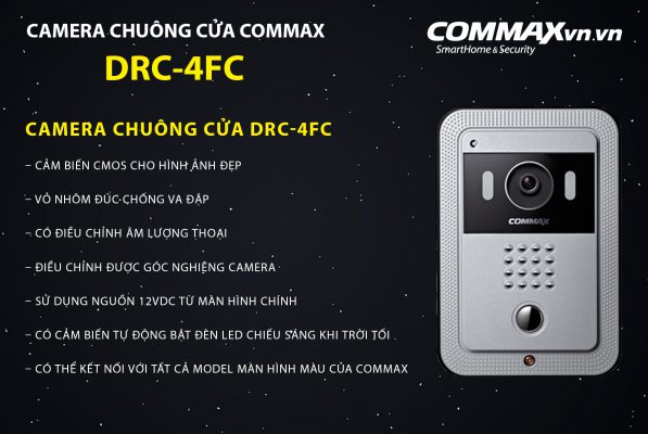 địa chỉ bán CAMERA CHUÔNG CỬA COMMAX DRC-4FC giá rẻ