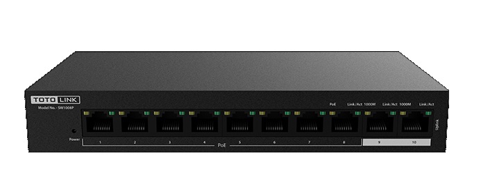 Đại lý phân phối Bộ chia mạng TOTOLINK SW1008P PoE Switch chính hãng