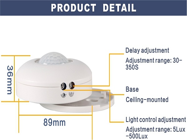 Công tắc cảm ứng chuyển động PIR lắp nổi trần TDL-9958J