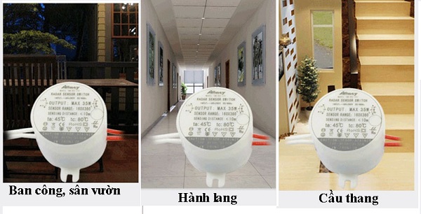 Công tắc cảm biến radar vi sóng ánh sáng Allmay AM-RS-10Y