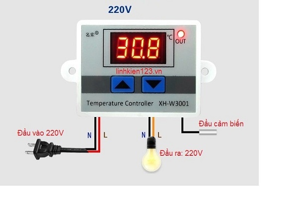 CÔNG TẮC CẢM BIẾN NHIỆT ĐỘ XH-W3001