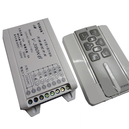 Công tắc điều khiển từ xa 6 thiết bị kèm remote VIAVA V-390K6