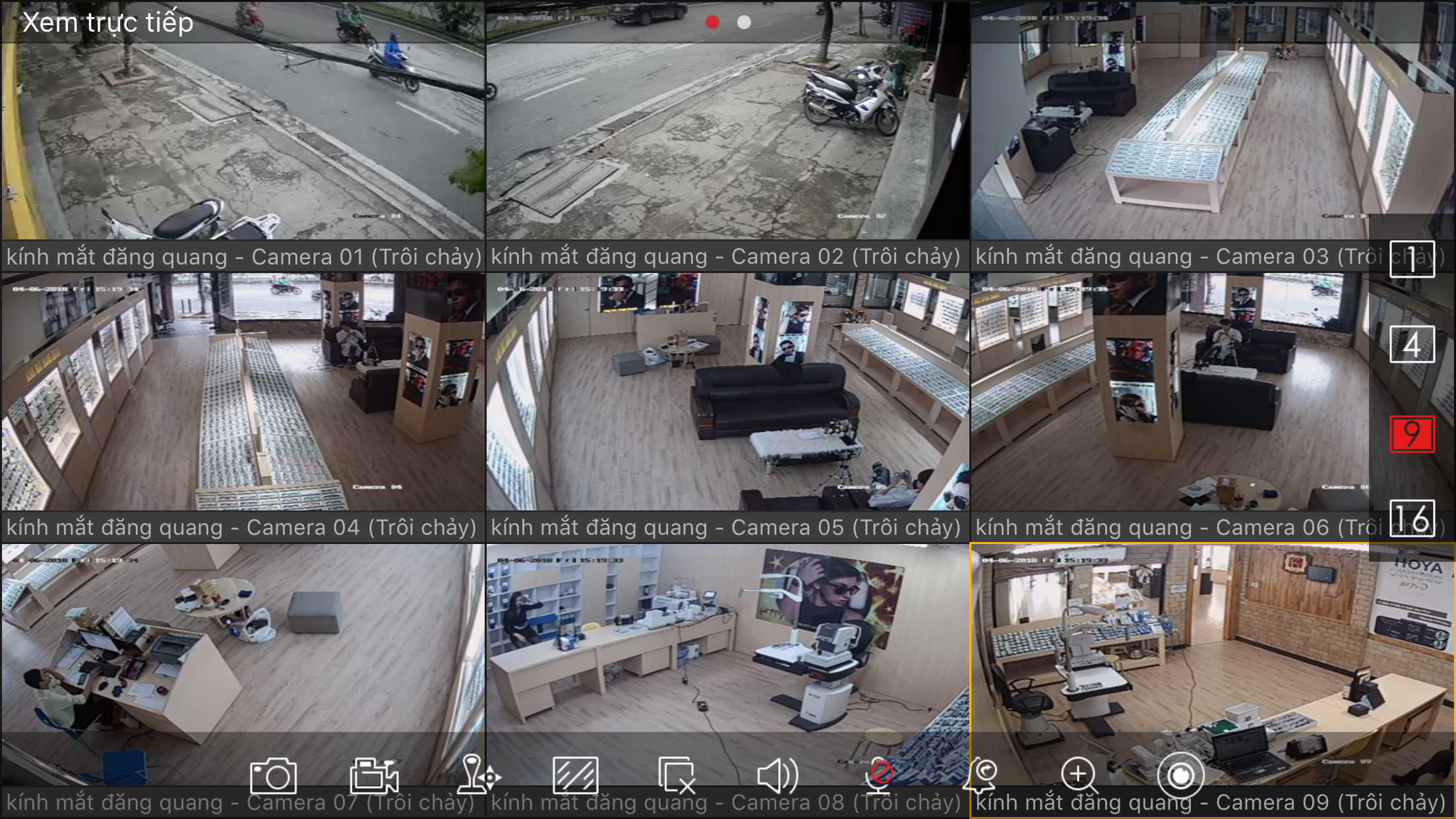 lắp đặt camera cho cửa hàng kính mắt