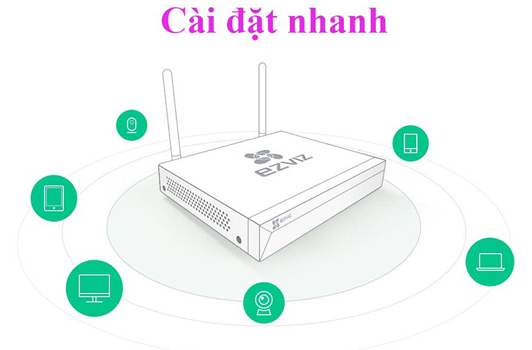 Lắp đặt Đầu ghi hình Camera IP Wifi 8 kênh Ezviz CS-X5C-8APEC