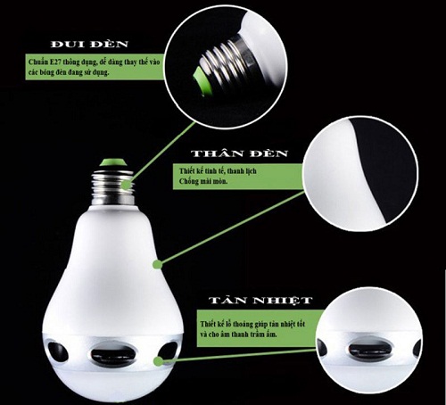 Bóng Đèn kiêm bluetooth và loa RGB-BT5