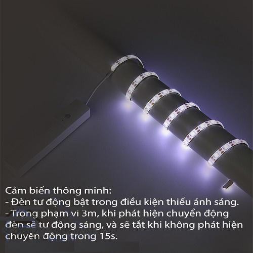 Bộ đèn LED dây dùng pin cảm biến ánh sáng và chuyển động LEDLINE01