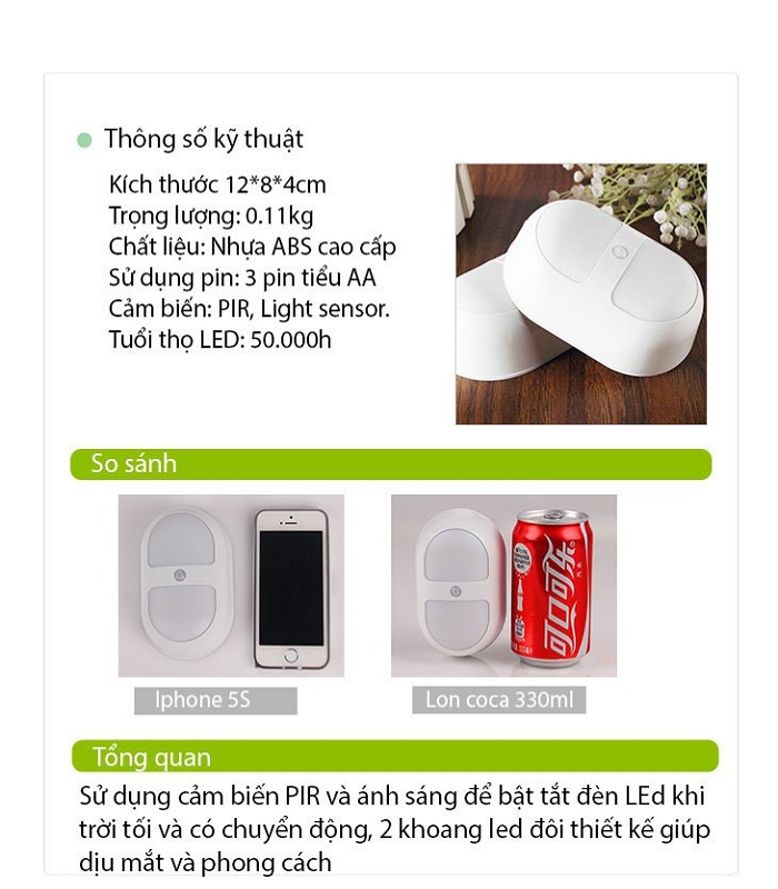 Đèn Led cảm ứng chuyển động SL-Y1