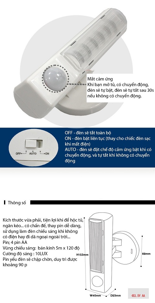 Nơi bán Đèn tủ quần áo đa năng SL-01 giá rẻ