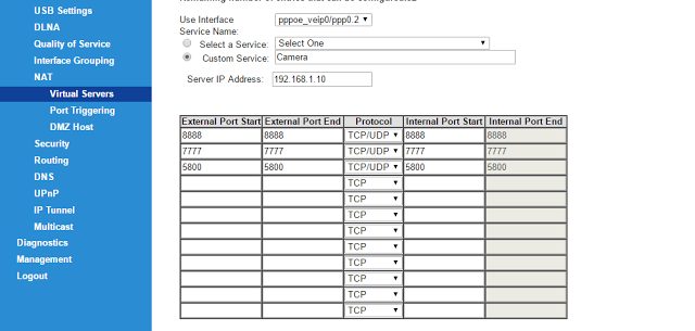Hướng dẫn cài đặt NAT Port cua Modem Gpon GW040 của VNPT