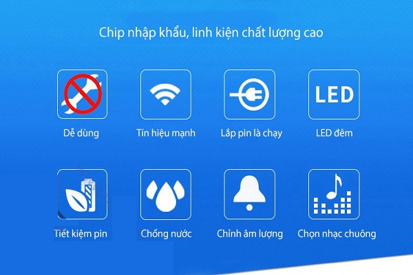 Chuông không dây kiêm đèn ngủ Smart Bell SB-8888