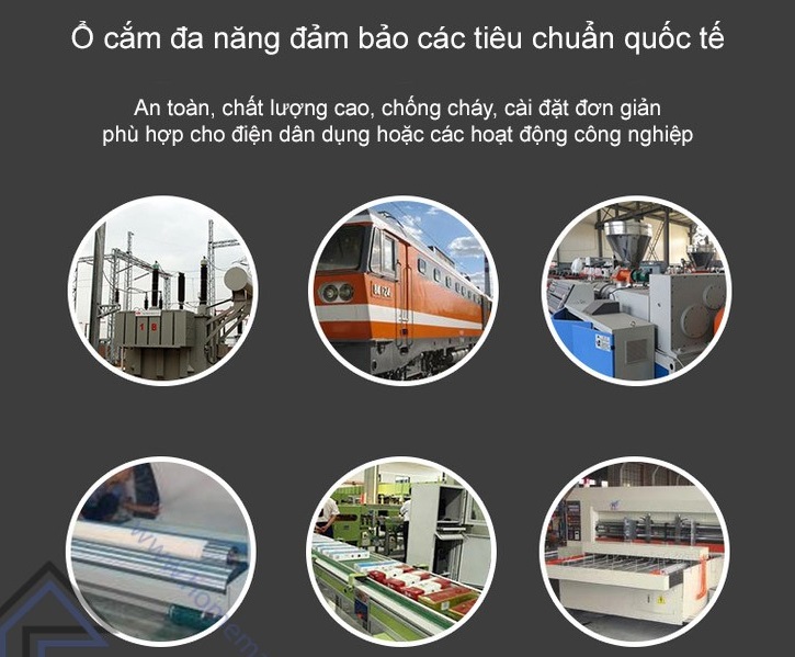 Ổ cắm đa năng gắn thanh ray tủ điện AC30S
