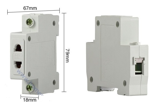 Ổ cắm đa năng gắn thanh ray tủ điện AC30S