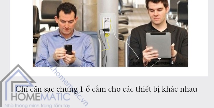 Ổ cắm sạc USB 4 cổng 4PORT-SOCKET 