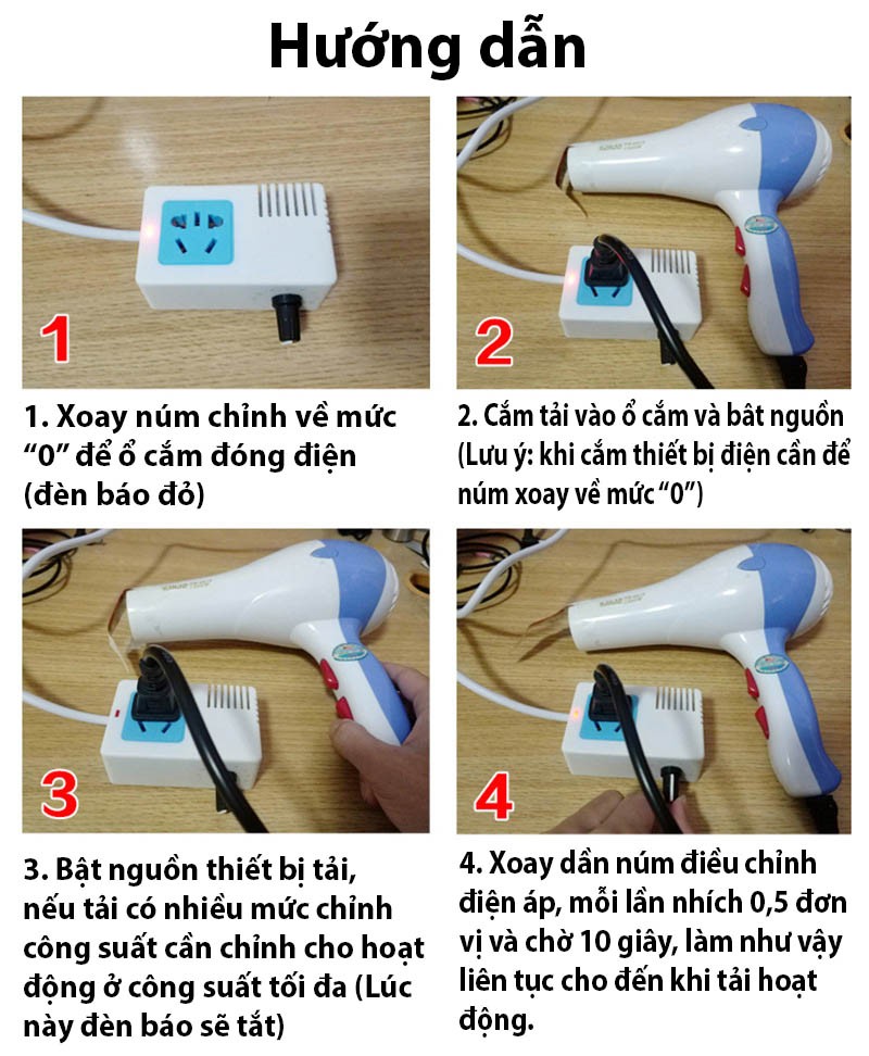 Ổ cắm biến áp, điều chỉnh điện áp 0-220v BY02