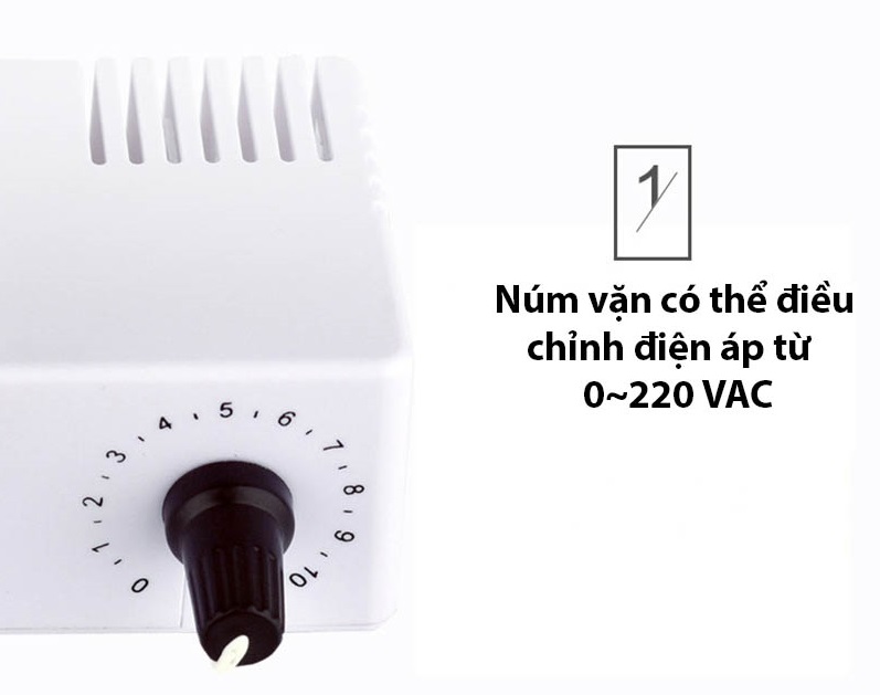 Ổ cắm biến áp, điều chỉnh điện áp 0-220v BY02