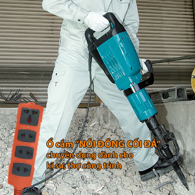 Ổ cắm siêu chịu tải lõi sứ 4 cổng O4K6500C