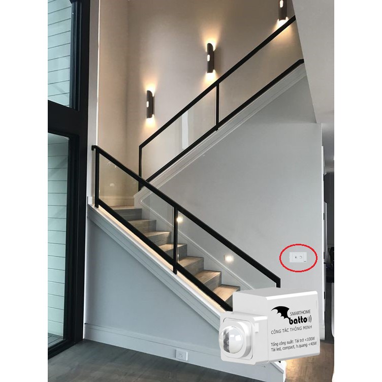 Lắp Hạt công tắc cảm biến chuyển động góc hẹp BTX-3C-PIRV2 giá rẻ