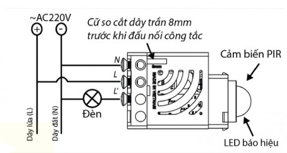 Bán Hạt công tắc cảm biến chuyển động góc hẹp BTX-3C-PIRV2