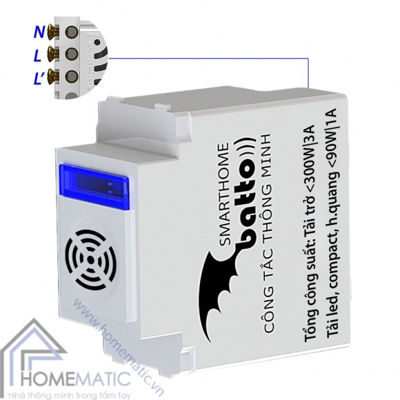 Công tắc cảm ứng chuyển động radar vi sóng BTX-3PF-MWV1 (hạt pana full) 