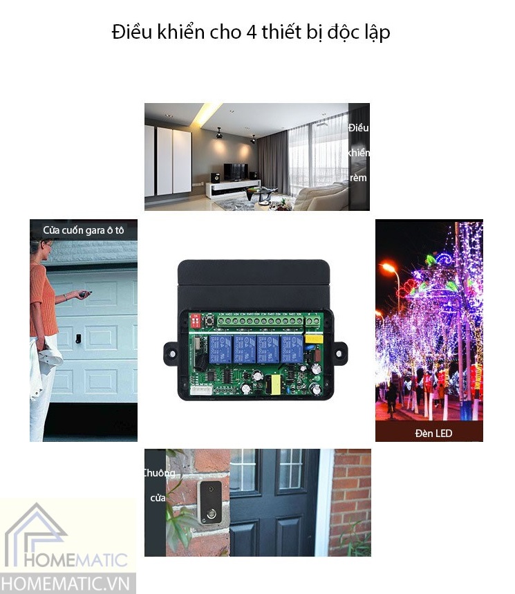 Công tắc điều khiển từ xa 4 thiết bị HM4G 