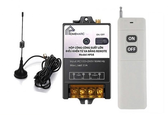 Bán Bộ công tắc 30A điều khiển bằng remote tầm xa 3km HPS4 
