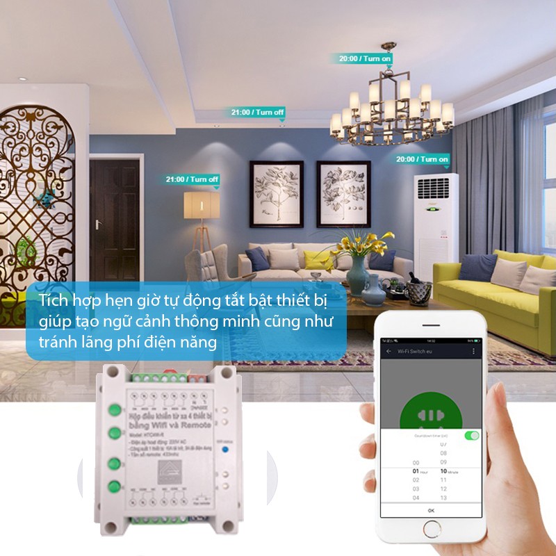 Bán Hộp điều khiển từ xa 4 thiết bị HTC4W-R (wifi & remote) giá rẻ