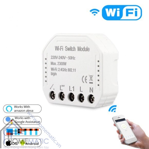 Công tắc Wi-Fi hỗ trợ công tắc tay QS-WIFI-S03 
