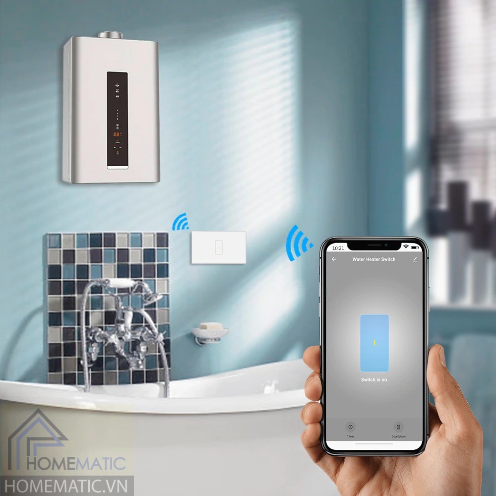 Bán Công tắc bình nước nóng wifi Tuya 20A WH100-US giá rẻ