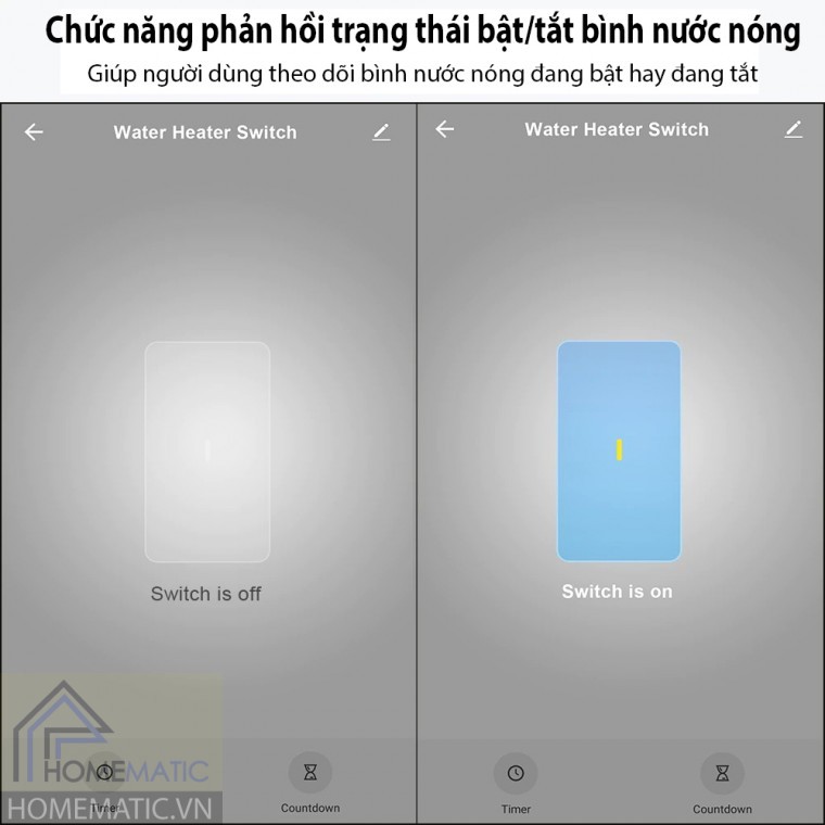 Bán Công tắc bình nước nóng wifi Tuya 20A WH100-US giá rẻ