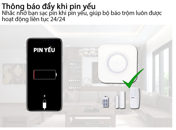 Lắp đặt BỘ BÁO ĐỘNG CHỐNG TRỘM QUA WIFI SMARTZ I5 giá rẻ