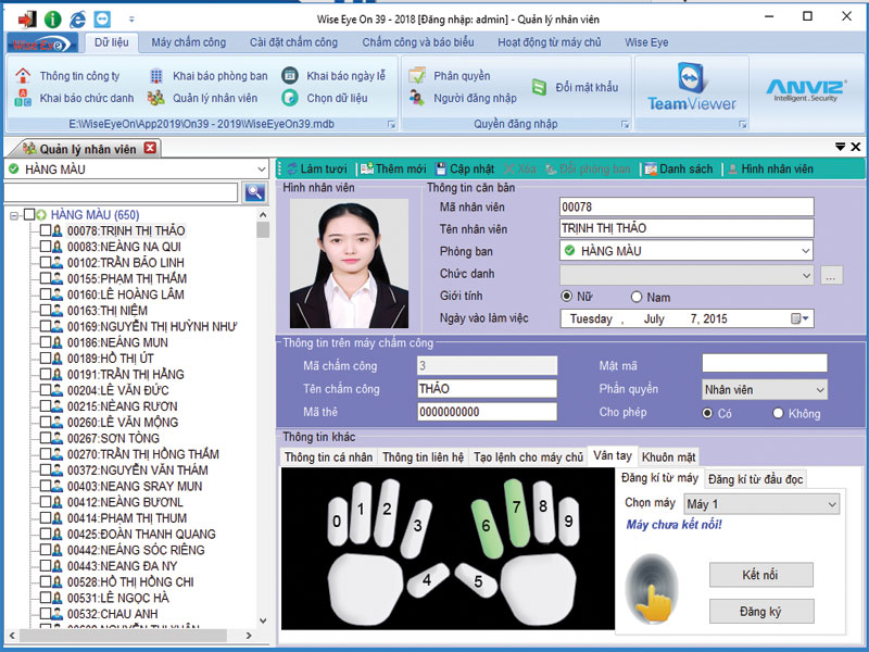Máy chấm công vân tay Ronald Jack RJ2000