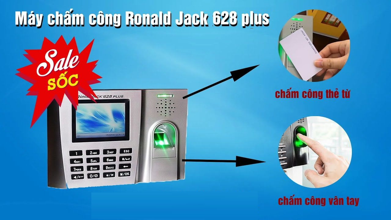 Địa chỉ bán Máy Chấm Công Vân Tay Ronald Jack 628 Plus giá rẻ