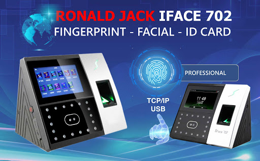 Phân phối Máy chấm công vân tay và khuôn mặt Ronald Jack 702 giá rẻ