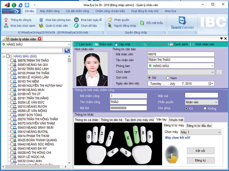 Bán Máy chấm công vân tay Ronald Jack RJ1200 uy tín