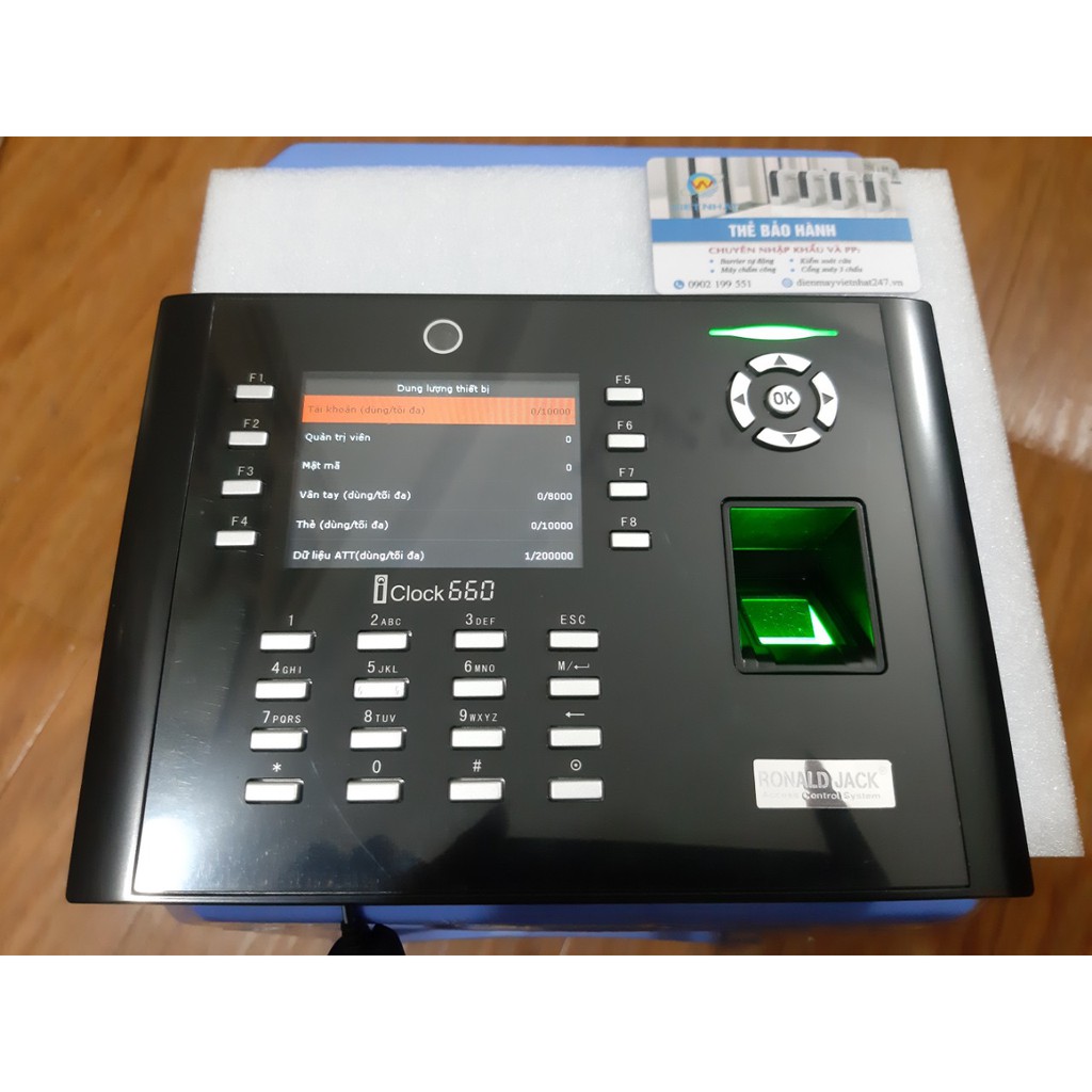 Máy chấm công vân tay và thẻ ZKTECO Iclock 660 - Được Phân Phối Tại An Ninh 365