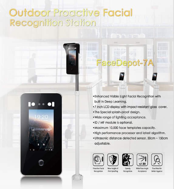 Máy chấm công khuôn mặt ZKTeco FaceDepot - 7A chính hãng